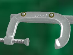 C-clamp with upright attached
